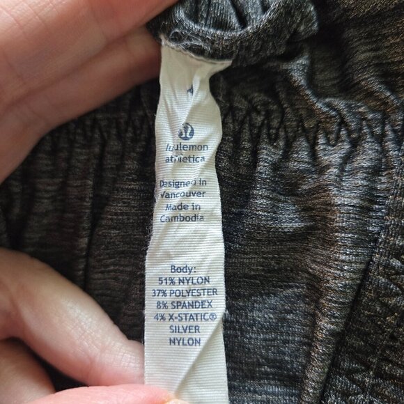 Lululemon Run: Wild Short Sleeve Tech - 4 Black (Charcoal Grey) - Picture 6 of 7